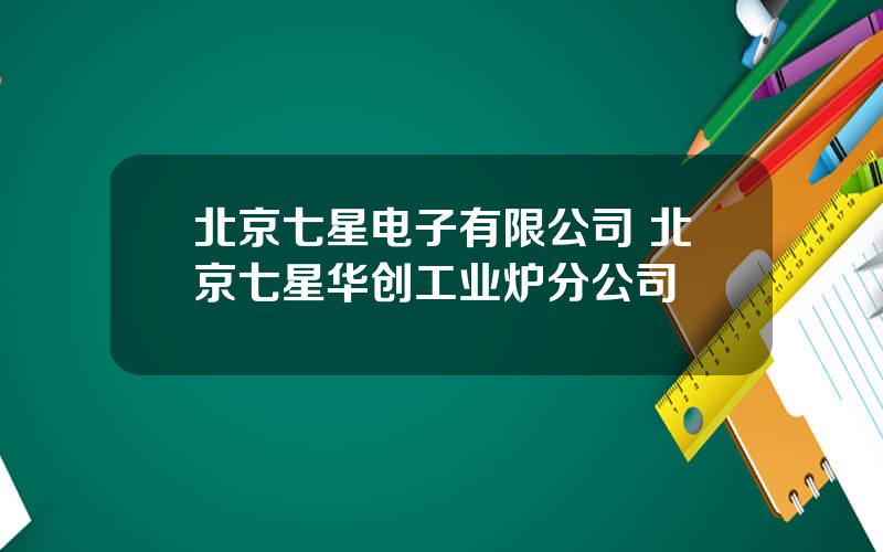 北京七星电子有限公司 北京七星华创工业炉分公司